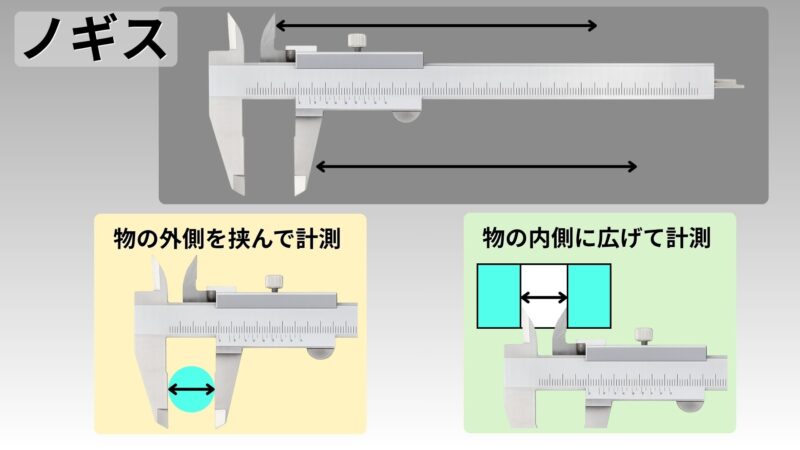 ノギスによる外径・内径の測定方法