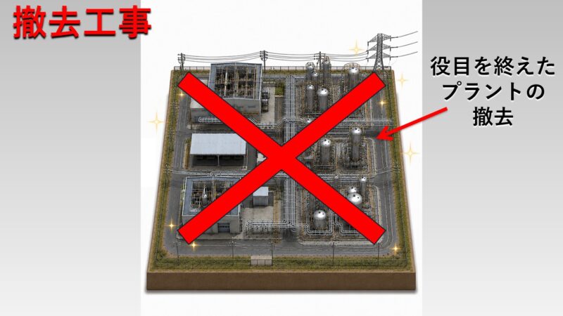 撤去工事のイラスト