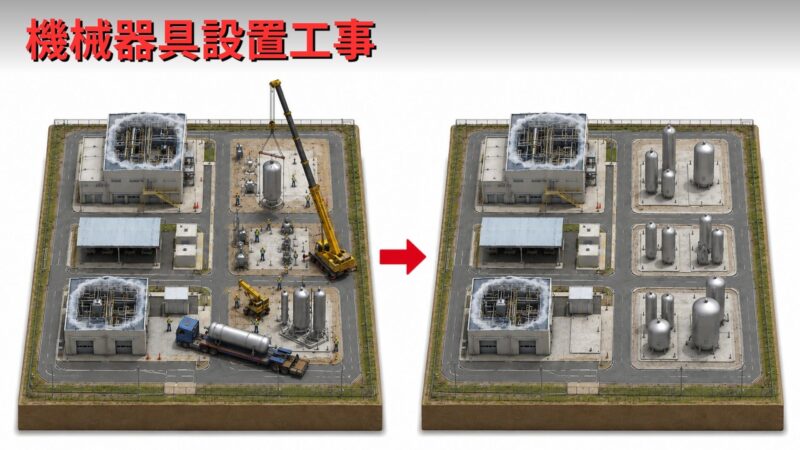 機械器具設置工事のイラスト