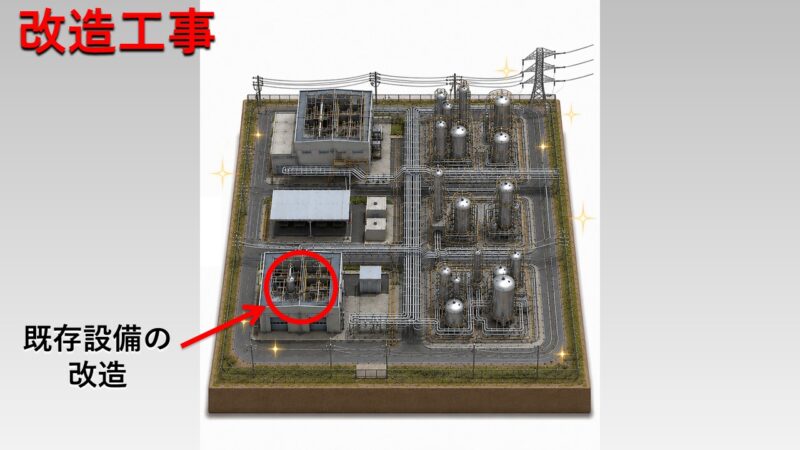 改造工事のイラスト